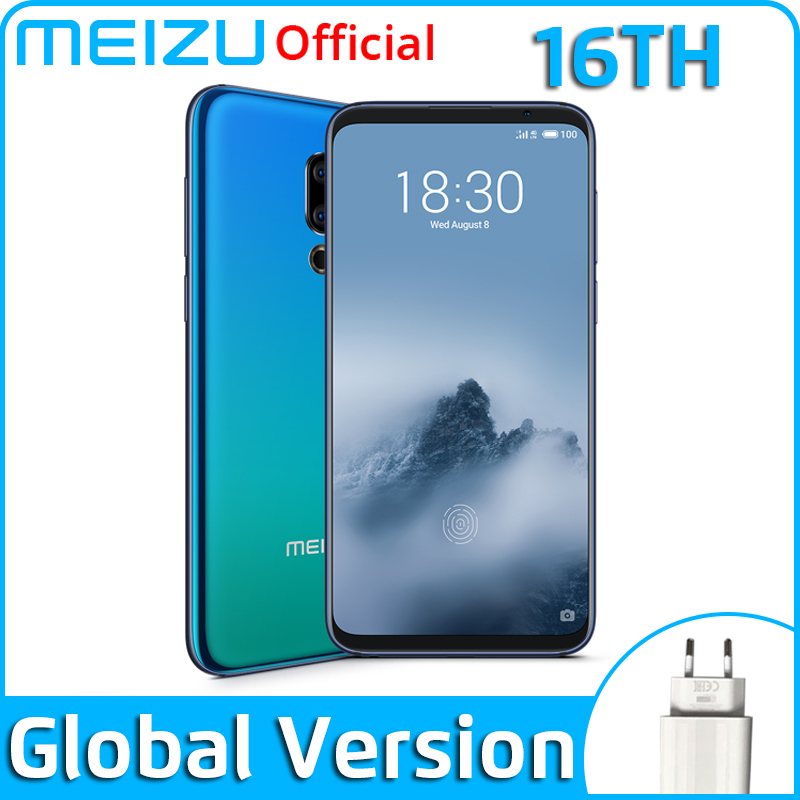 Globalna wersja Meizu 16th 16 th 6 GB 64 GB telefon komórkowy Snapdragon 845 Octa rdzeń 6 ''2160x1080 P przodu 20.0MP w-ekran linii papilarnych