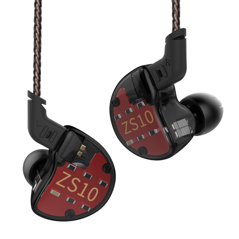 KZ ZS10 4BA + 1DD w ucho słuchawki douszne słuchawki hybrydowy dynamiczny armatura zestaw słuchawkowy dla KZ ZST ES4 AS10 ZSN PRO CCA c10 C16 TRN V80 V30