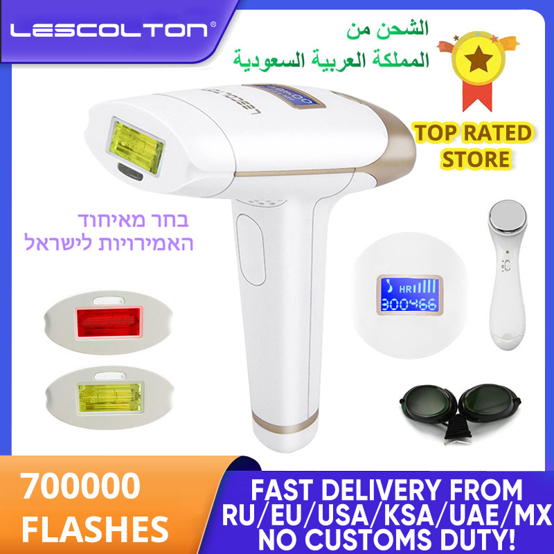 Lescolton 2in1 depilator IPL usuwanie włosów wyświetlacz LCD maszyna T009i Laser stałe Bikini trymer elektryczny depilador laserową,